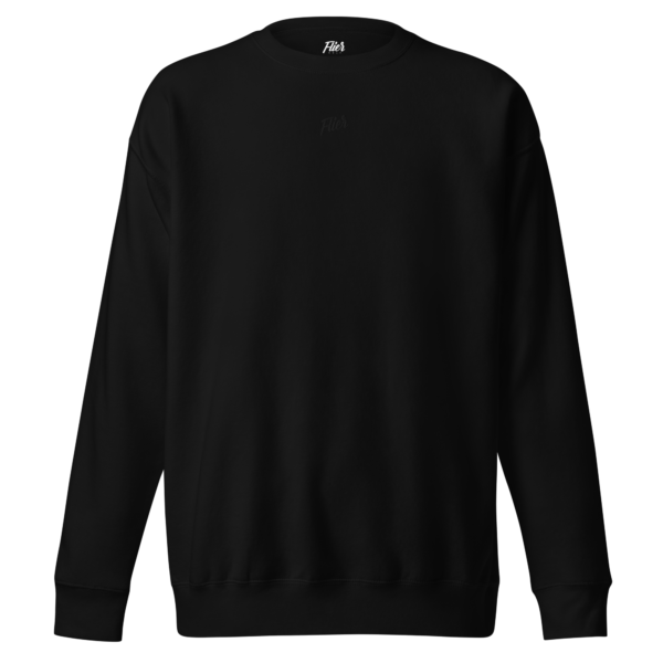 Embroidered Flier Crewneck - Black