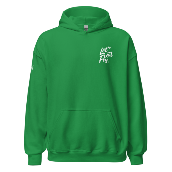 Let 'er Fly Hoodie Green - Front