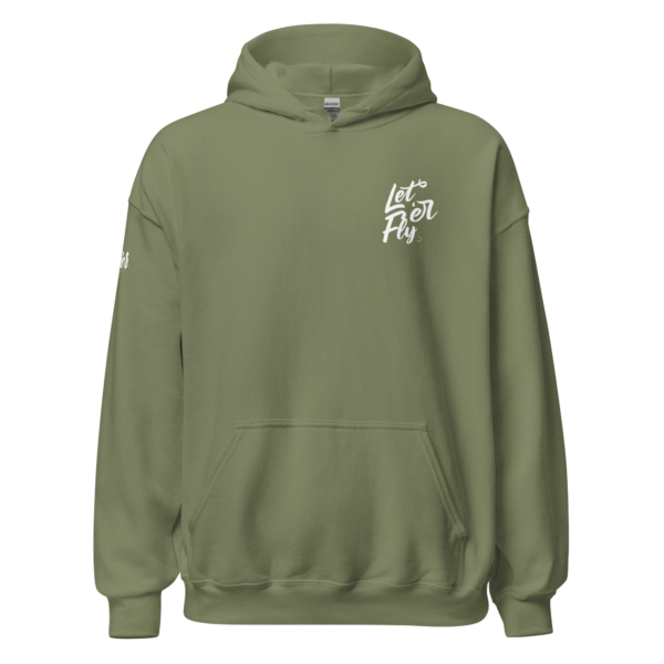 Let 'er Fly Hoodie Military Green - Front